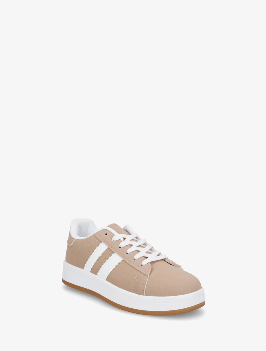 Sneakers in nubucklook met contrasterende banden - Mol - Image 2