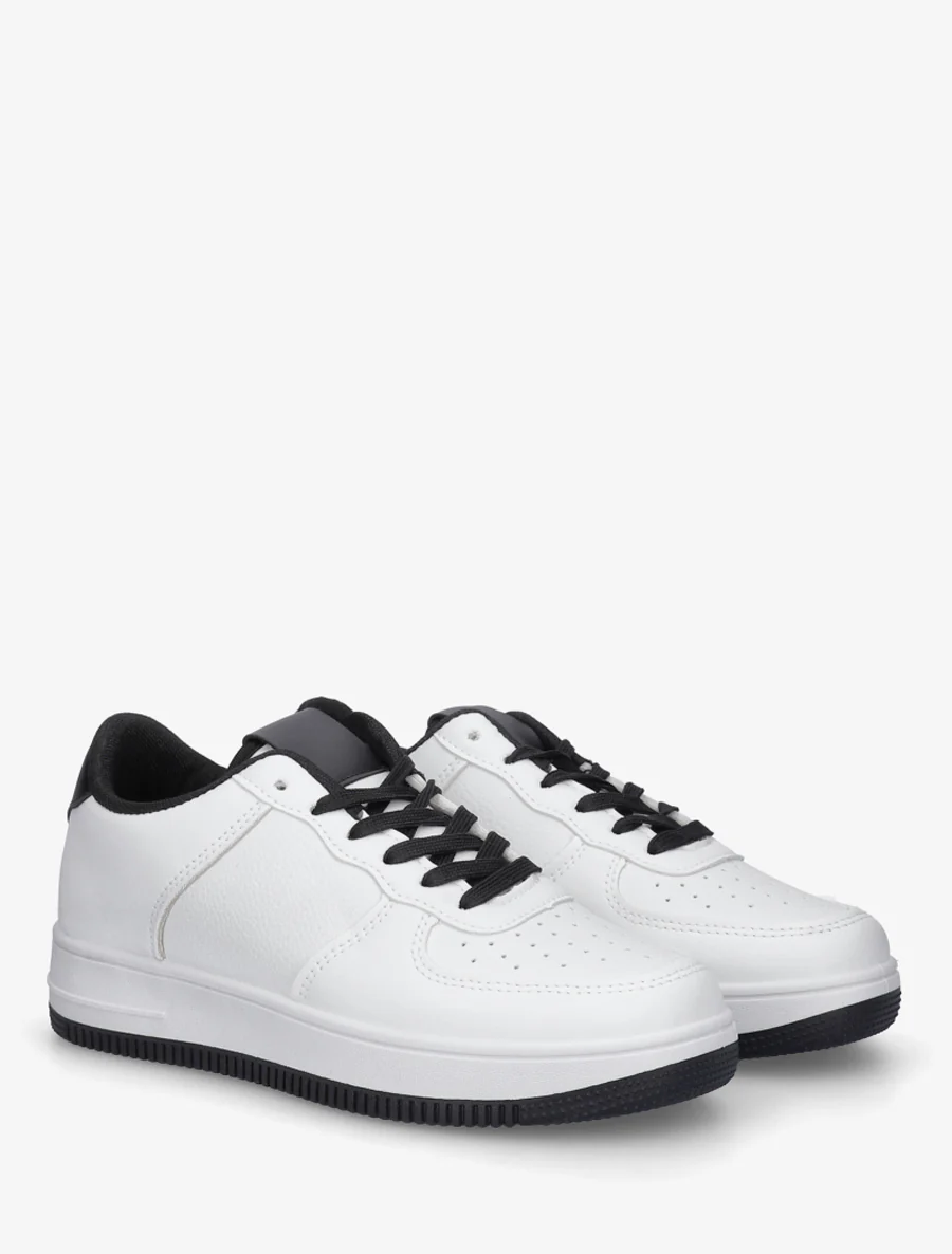 Sneakers met contrasterende hielversteviging - Zwart - Image 4