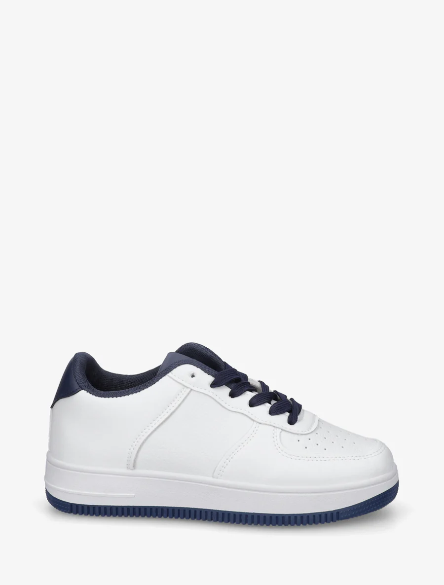 Sneakers met contrasterende hielversteviging - Marine