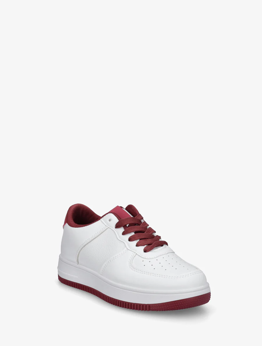 Sneakers met contrasterende hielversteviging - Rood - Image 2