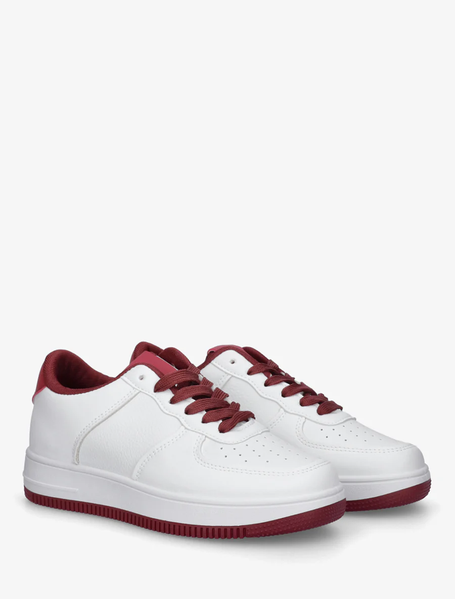 Sneakers met contrasterende hielversteviging - Rood - Image 4
