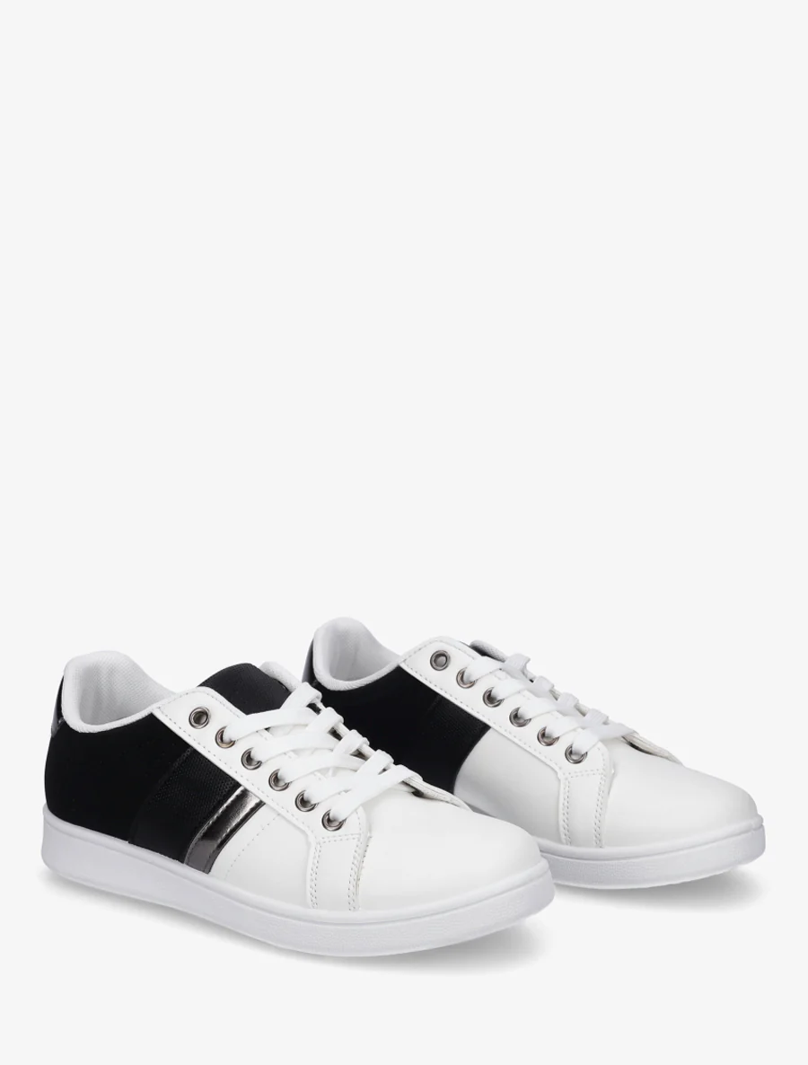 Sneakers met contrasterende strepen - Zwart - Image 4