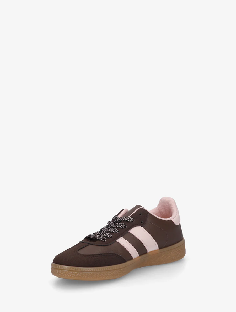 Sneakers met contrasterende strepen - Bruin - Image 3