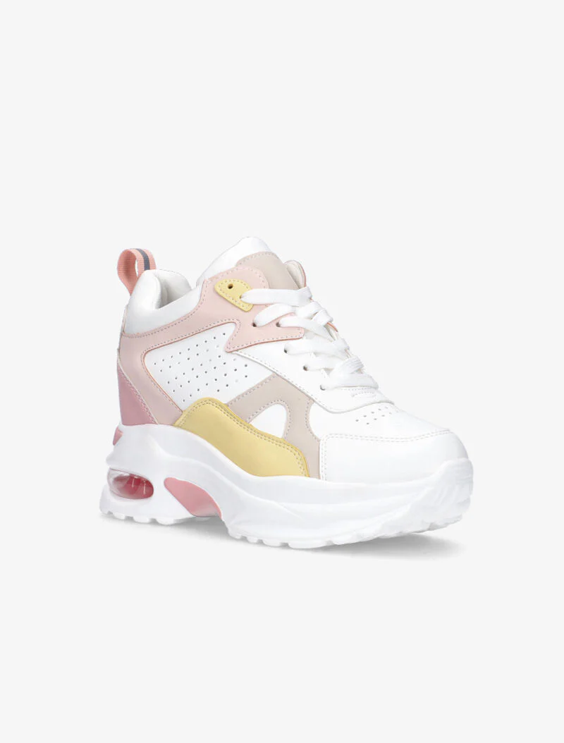 Sneakers met geïntegreerde luchtbubbelhakken - roze - Image 3