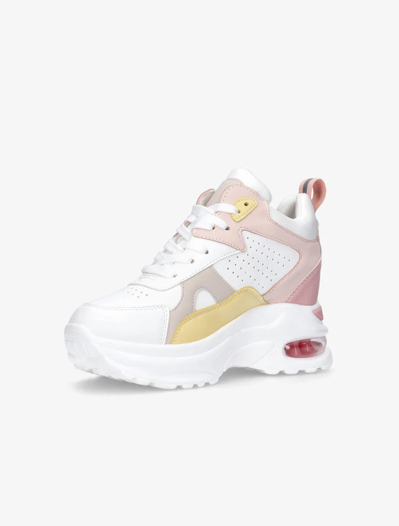 Sneakers met geïntegreerde luchtbubbelhakken - roze - Image 4
