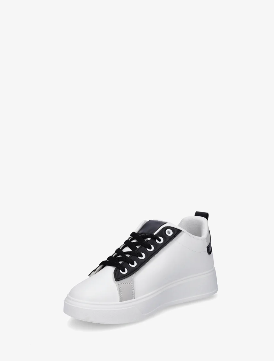 Sneakers met glinsterende sterapplicatie - Zwart/wit - Image 3