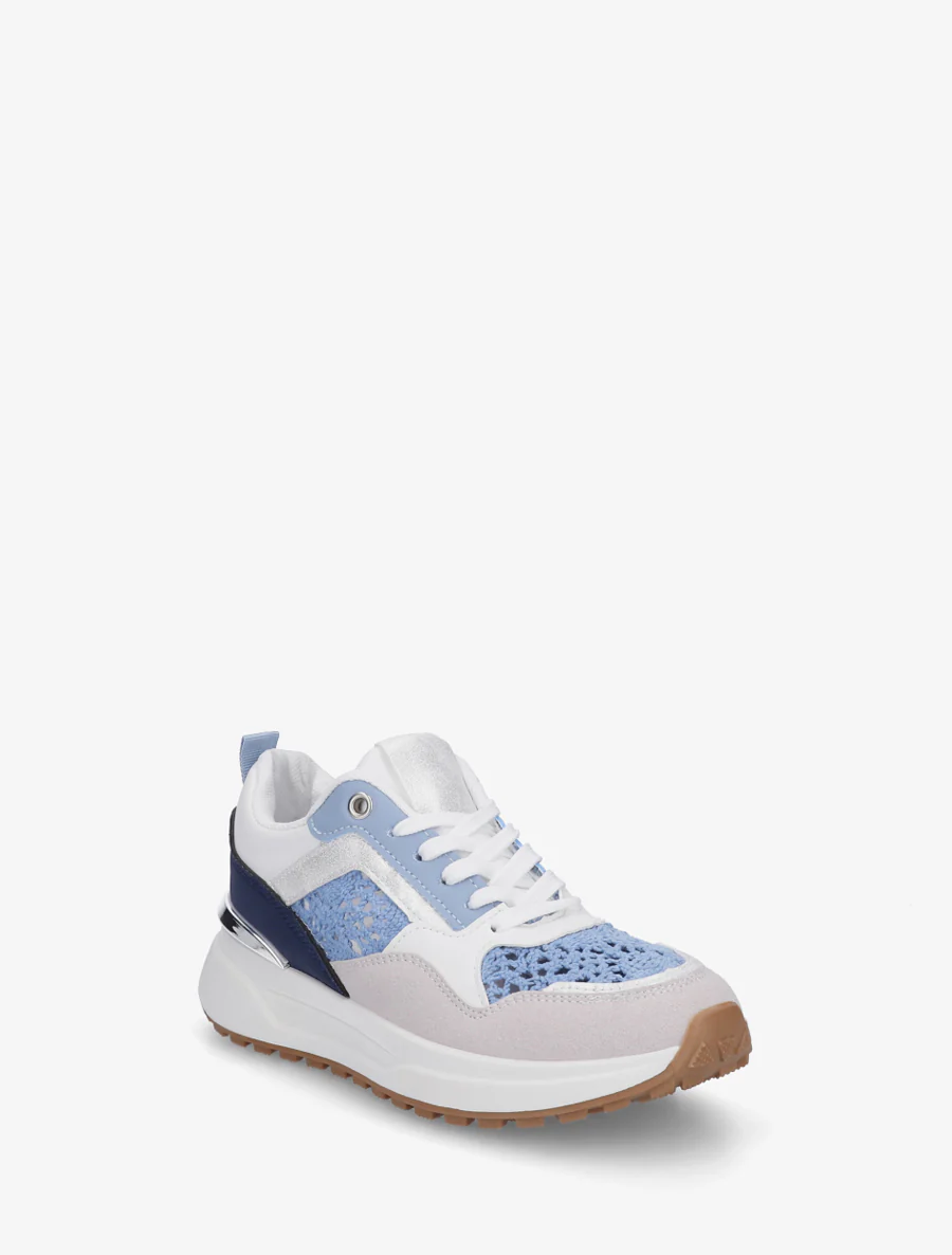 Sneakers met haakwerk inzetstukken - Blauw - Image 2