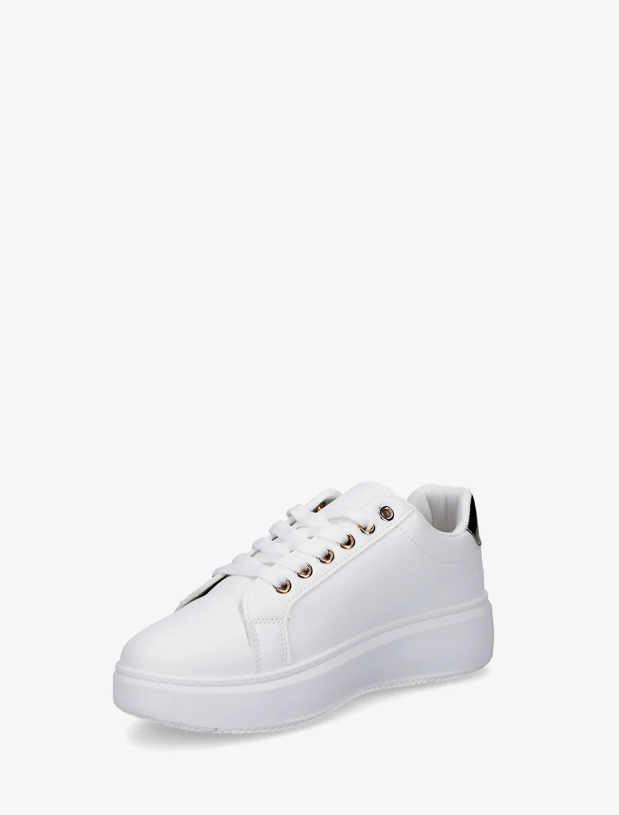 Sneakers met ingelegd strass hartje - Goud - Image 3