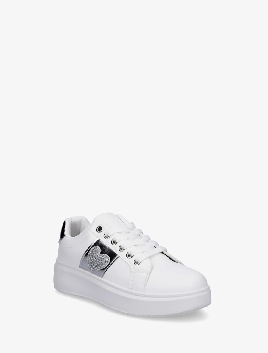 Sneakers met ingelegd strass hartje - Geld - Image 2