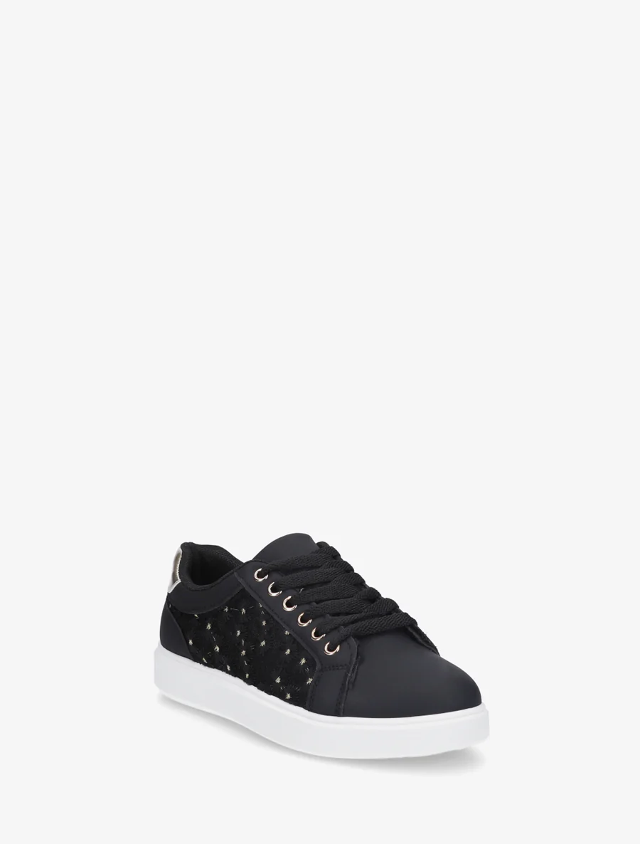 Sneakers met margrietmotief borduursel - Zwart - Image 2