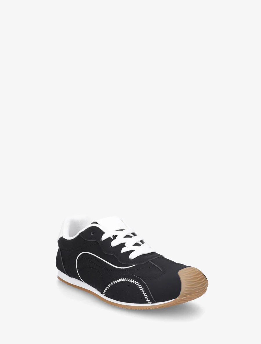 Sneakers met nubuck-effect textuur. - Zwart - Image 2
