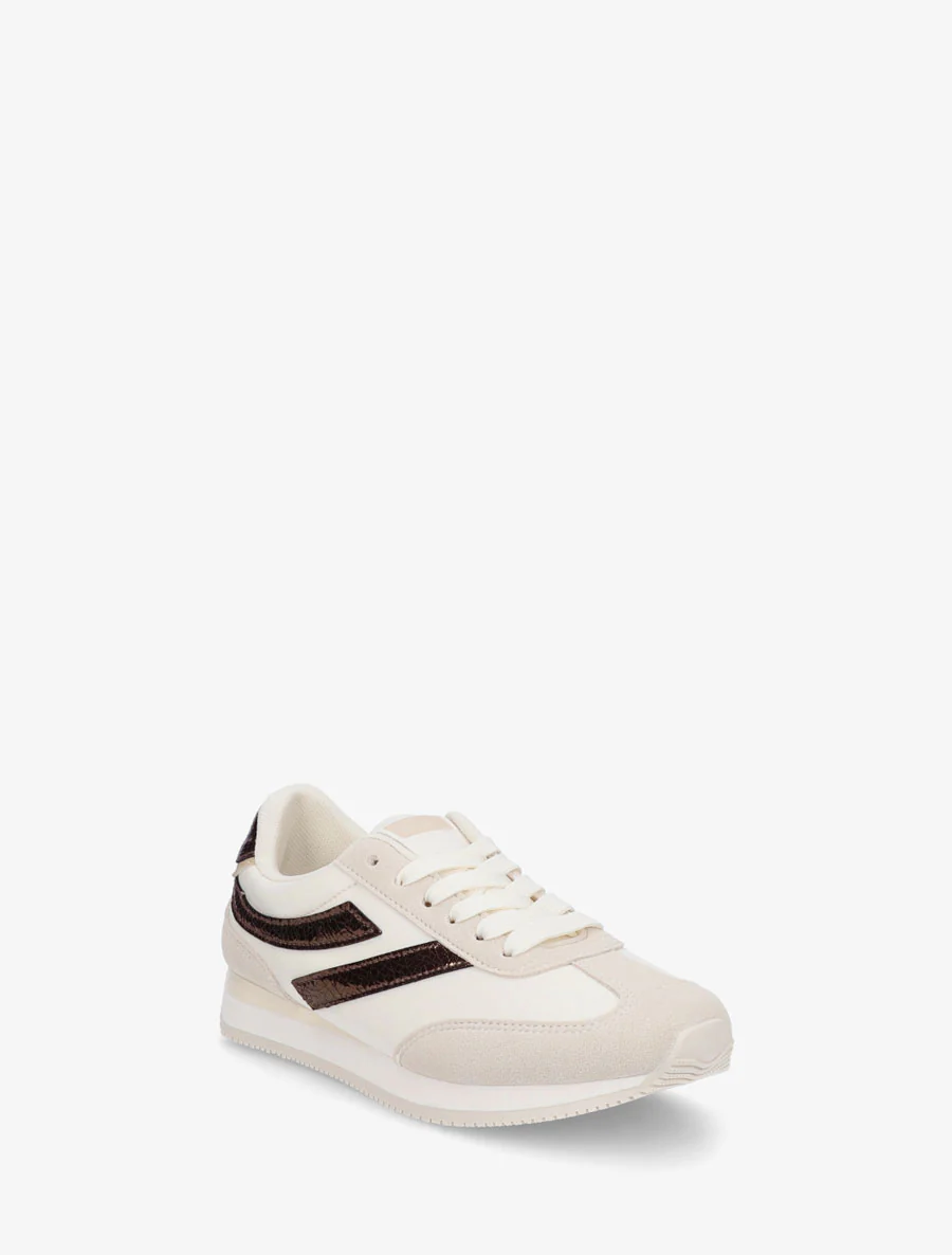 Sneakers met parelmoeren inzetstukken - Beige - Image 2