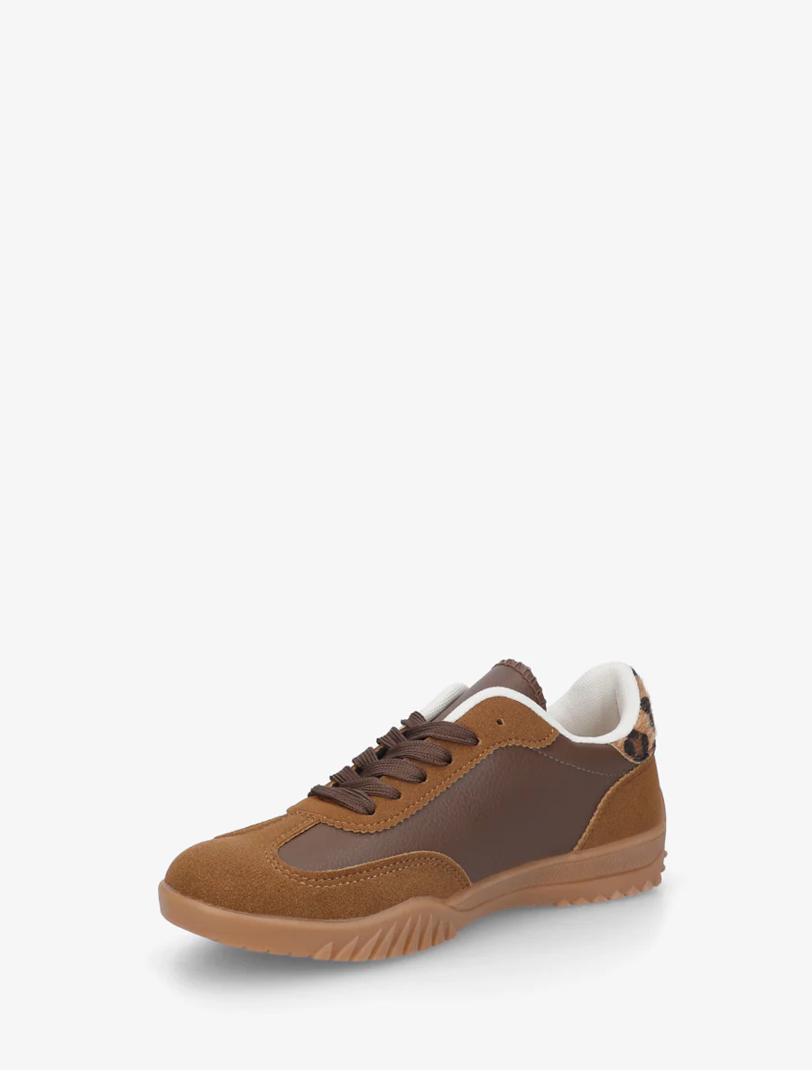 Sneakers met sterinzetstukken - Kameel - Image 3