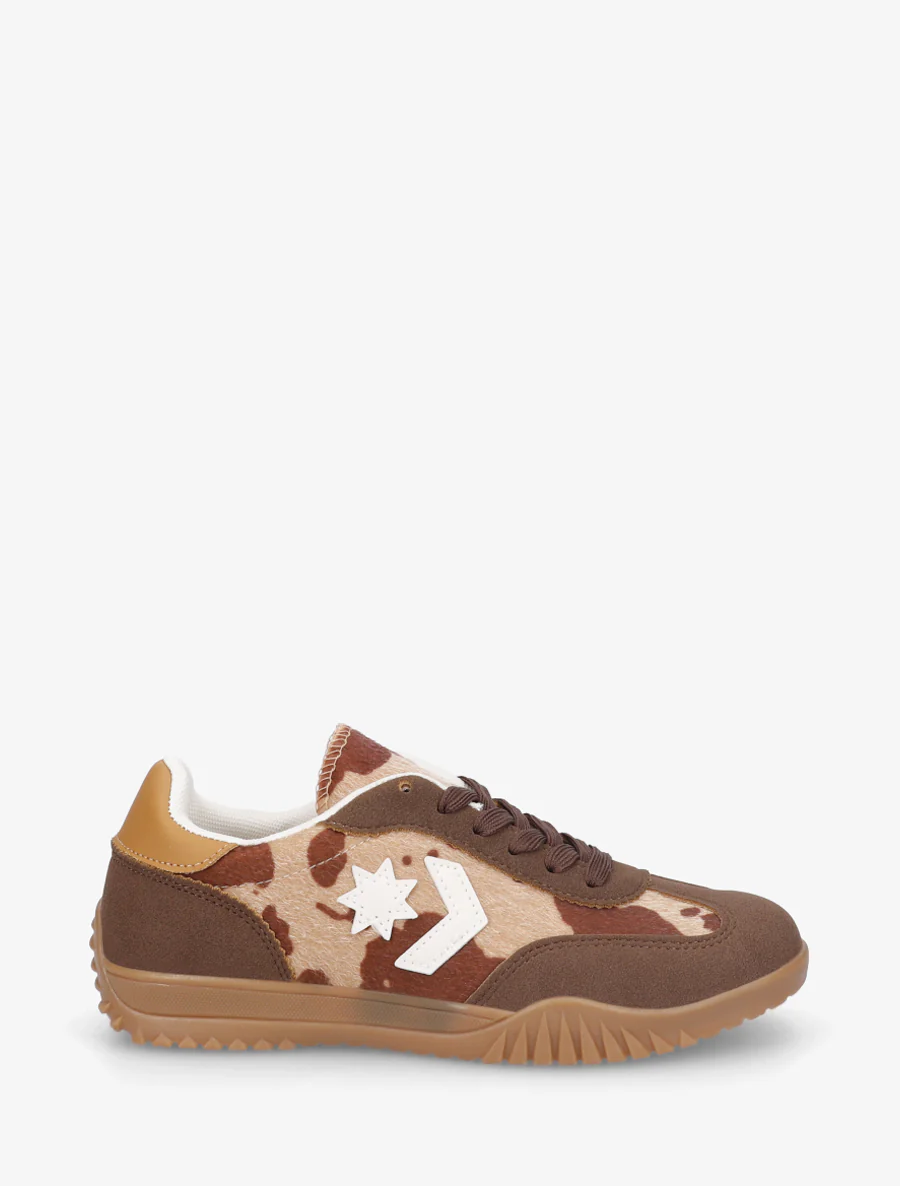 Sneakers met sterinzetstukken - Bruin