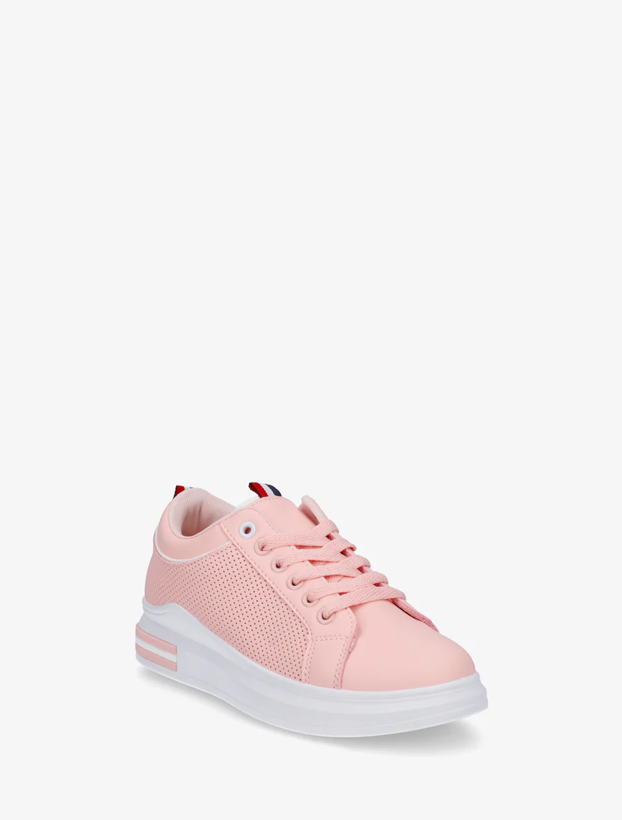Sneakers met stippen in imitatieleer. - Roos - Image 2