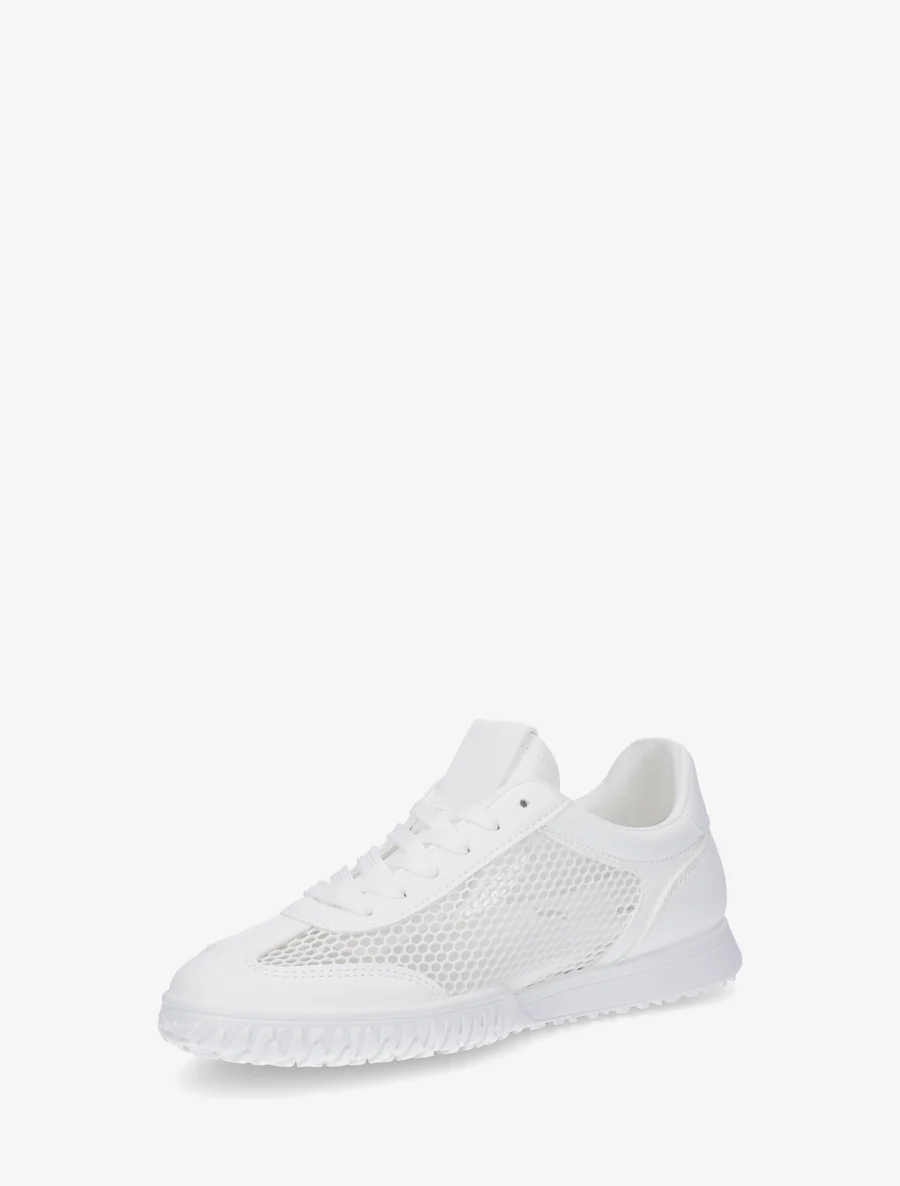Sneakers met strepen en wafelstof. - Wit - Image 3