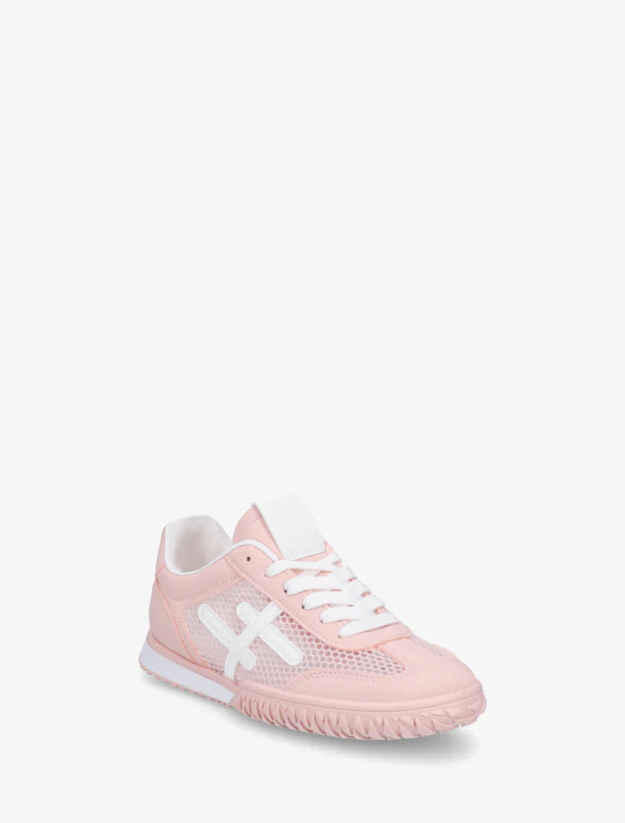 Sneakers met strepen en wafelstof. - Roos - Image 2