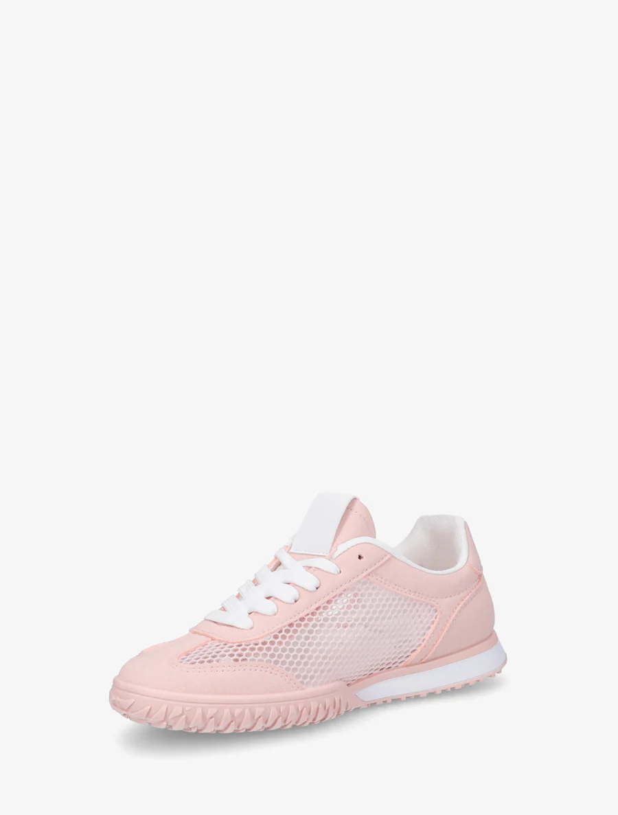 Sneakers met strepen en wafelstof. - Roos - Image 3