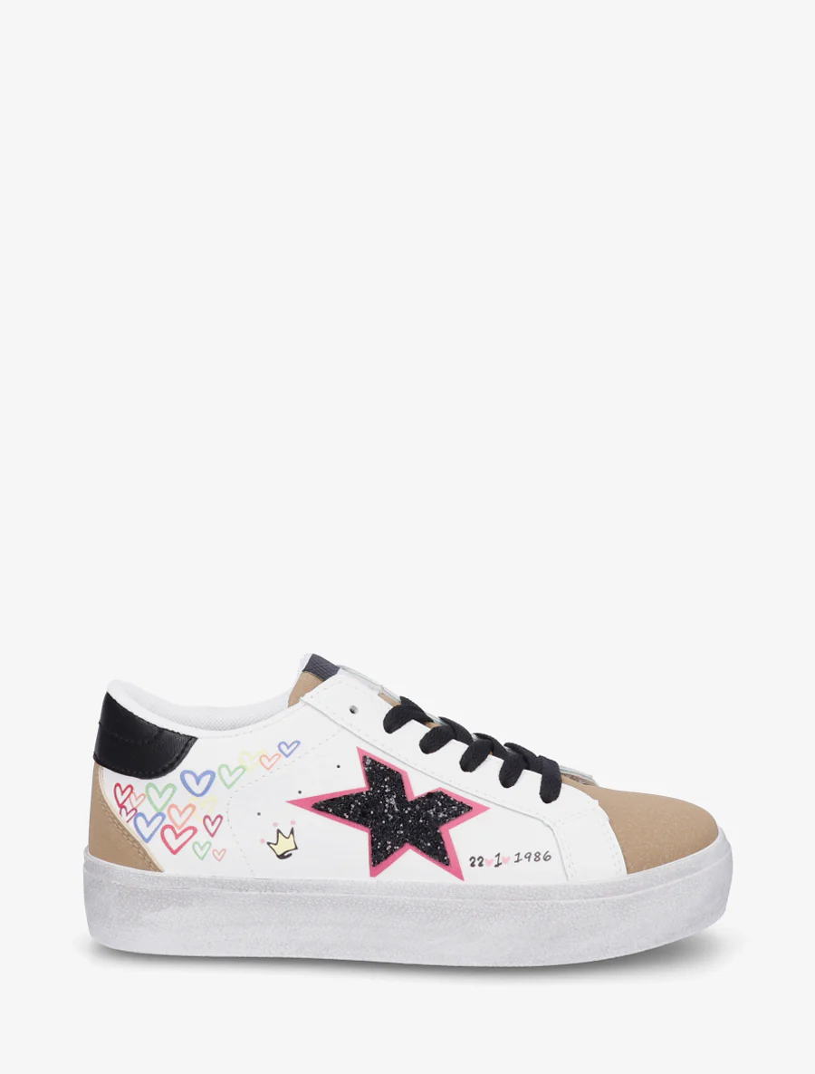 Sneakers met vintage-effect zool bedrukt - Mol