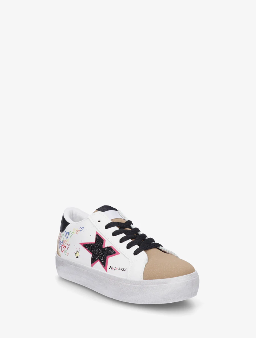 Sneakers met vintage-effect zool bedrukt - Mol - Image 2