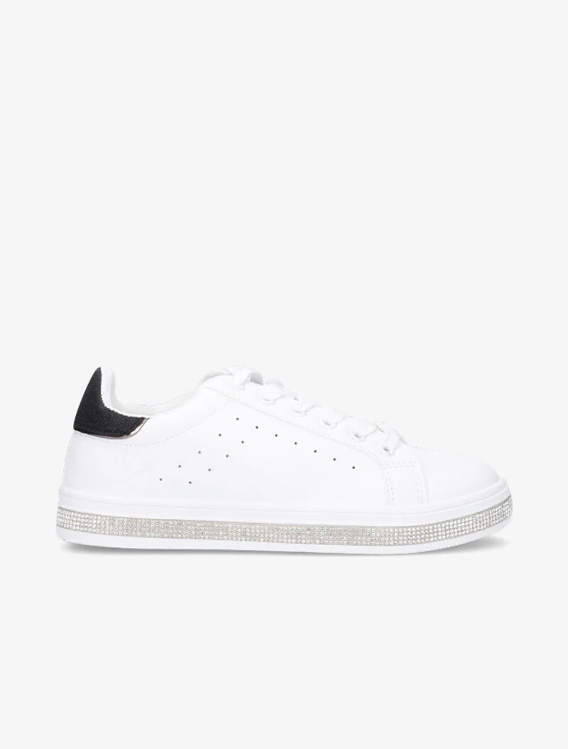 Strass en glitter sneakers - zwart