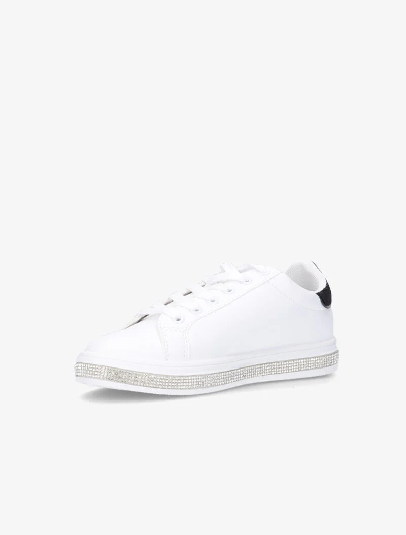 Strass en glitter sneakers - zwart - Image 3