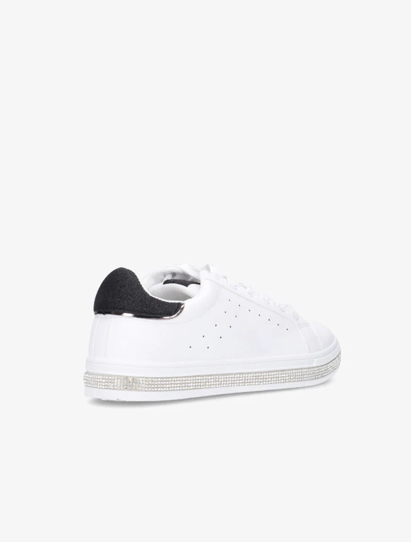 Strass en glitter sneakers - zwart - Image 4