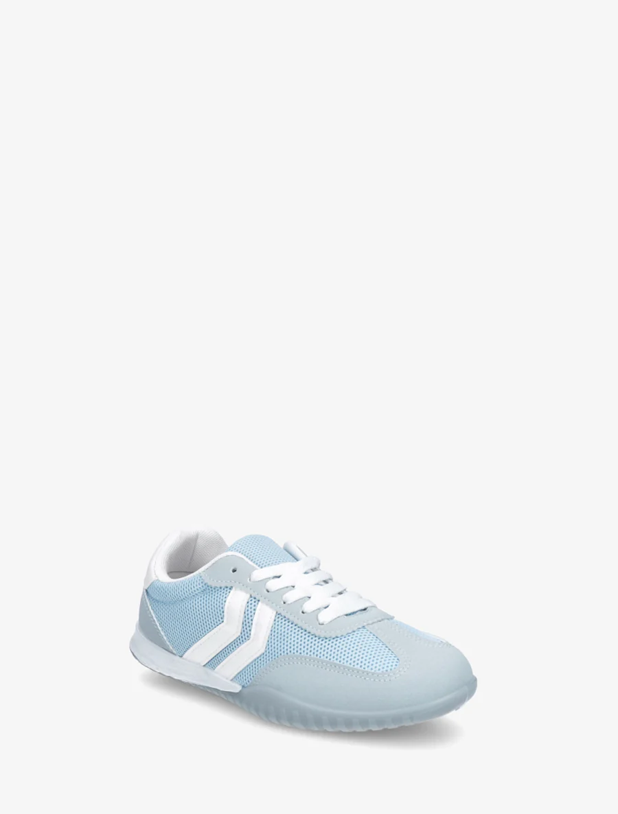 Sneakers van gemengd materiaal met ronde neuzen - Lichtblauw - Image 2
