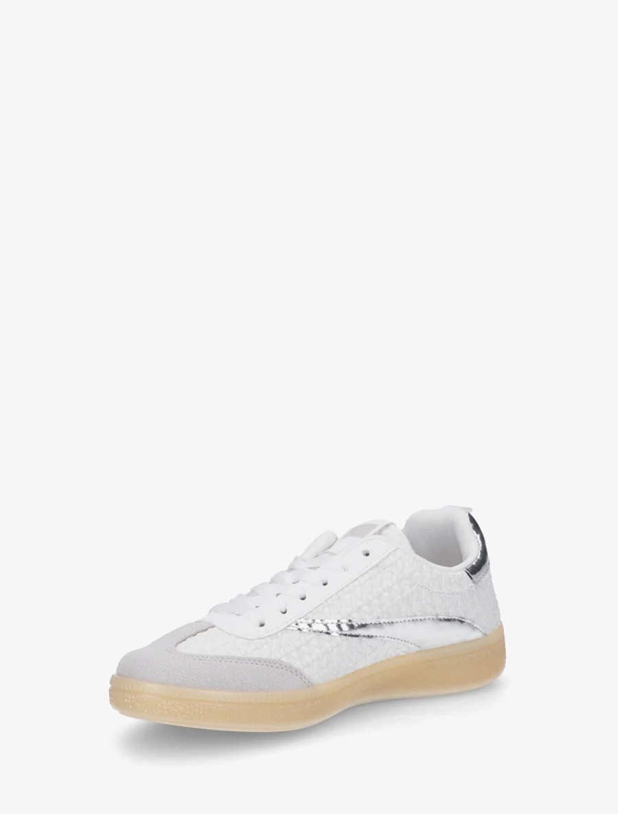 Sneakers van imitatie vlechtwerk - Wit - Image 3