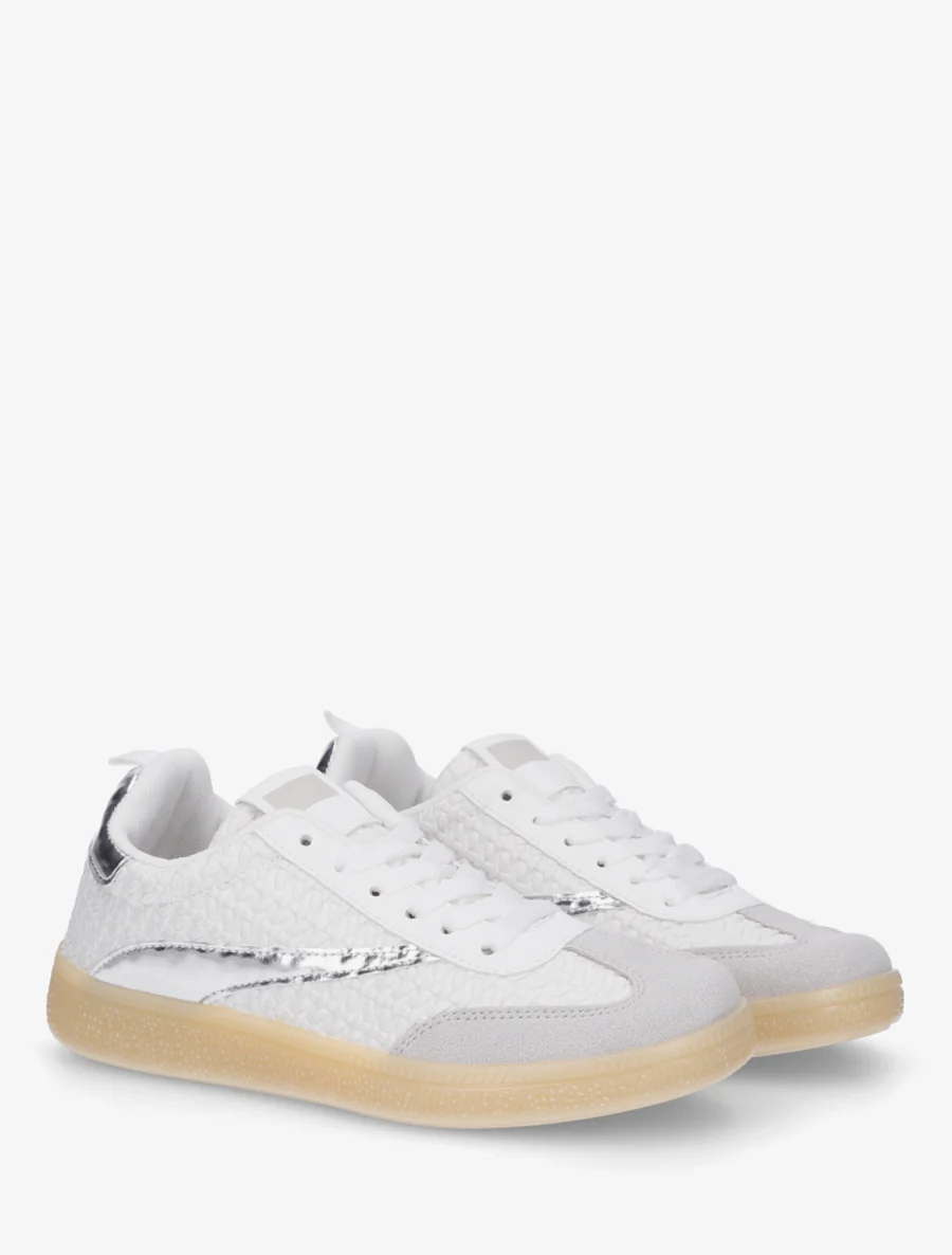 Sneakers van imitatie vlechtwerk - Wit - Image 4