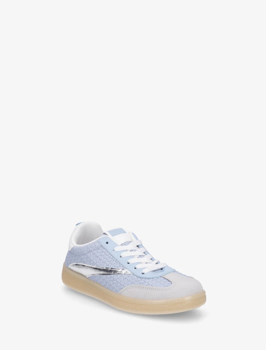 Sneakers van imitatie vlechtwerk - Lichtblauw - Image 2