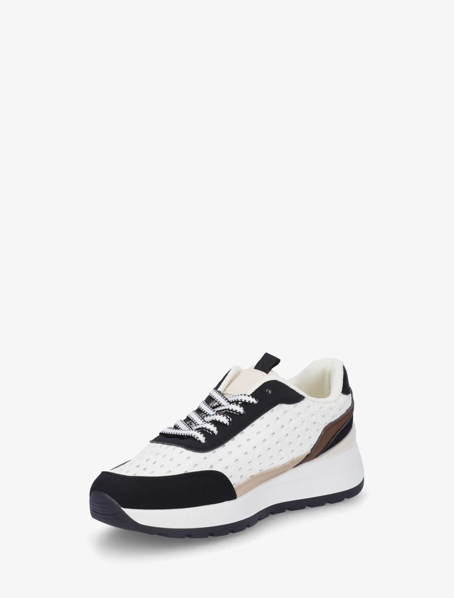 Sneakers van imitatie vlechtwerk - Zwart - Image 3
