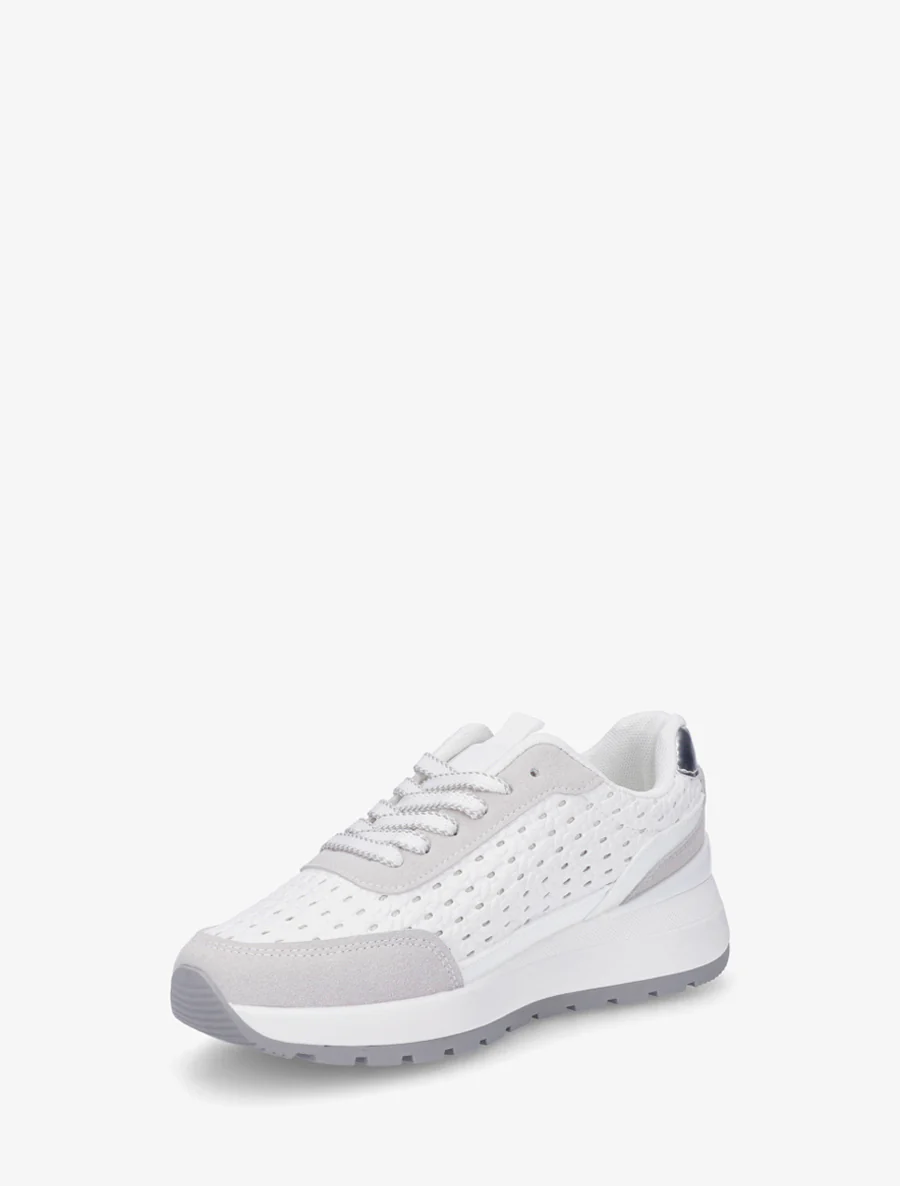 Sneakers van imitatie vlechtwerk - Wit - Image 3