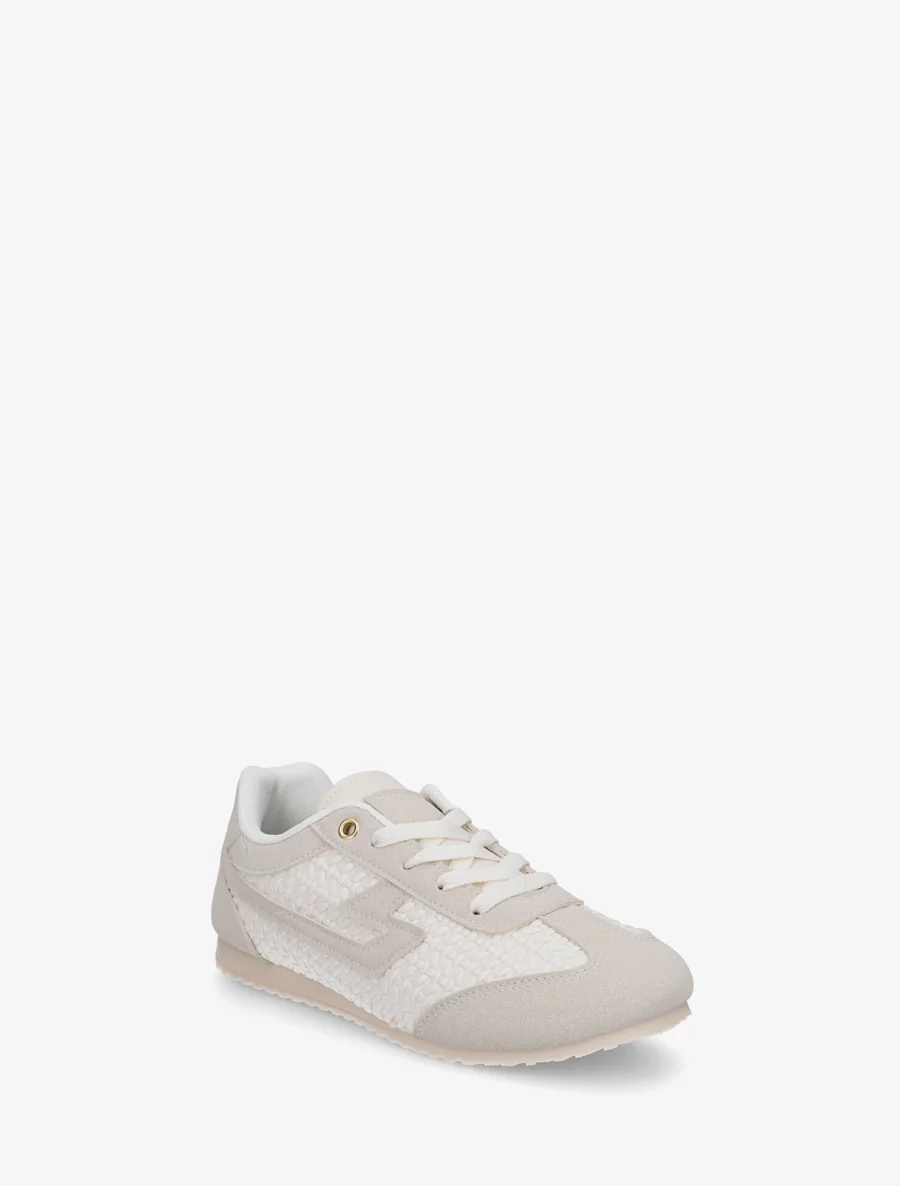 Sneakers van imitatie vlechtwerk - Beige - Image 2