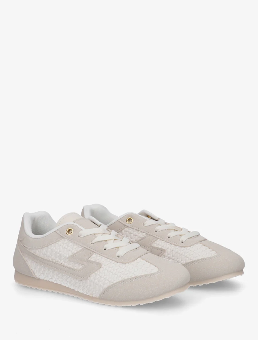 Sneakers van imitatie vlechtwerk - Beige - Image 4