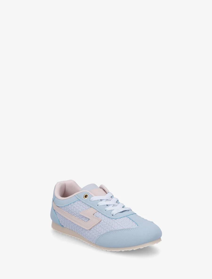 Sneakers van imitatie vlechtwerk - Lichtblauw - Image 2