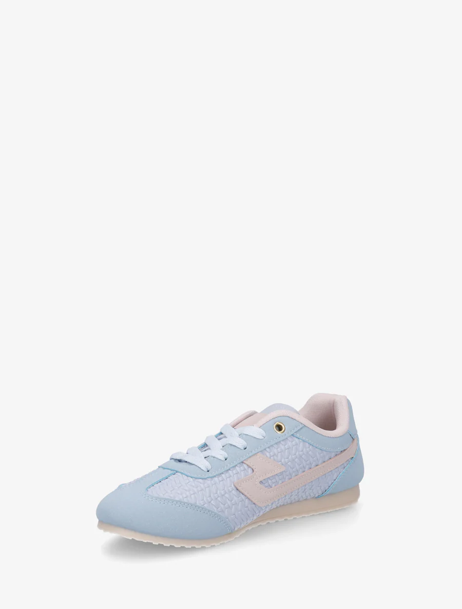 Sneakers van imitatie vlechtwerk - Lichtblauw - Image 3