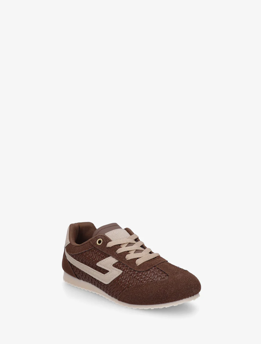 Sneakers van imitatie vlechtwerk - Bruin - Image 2