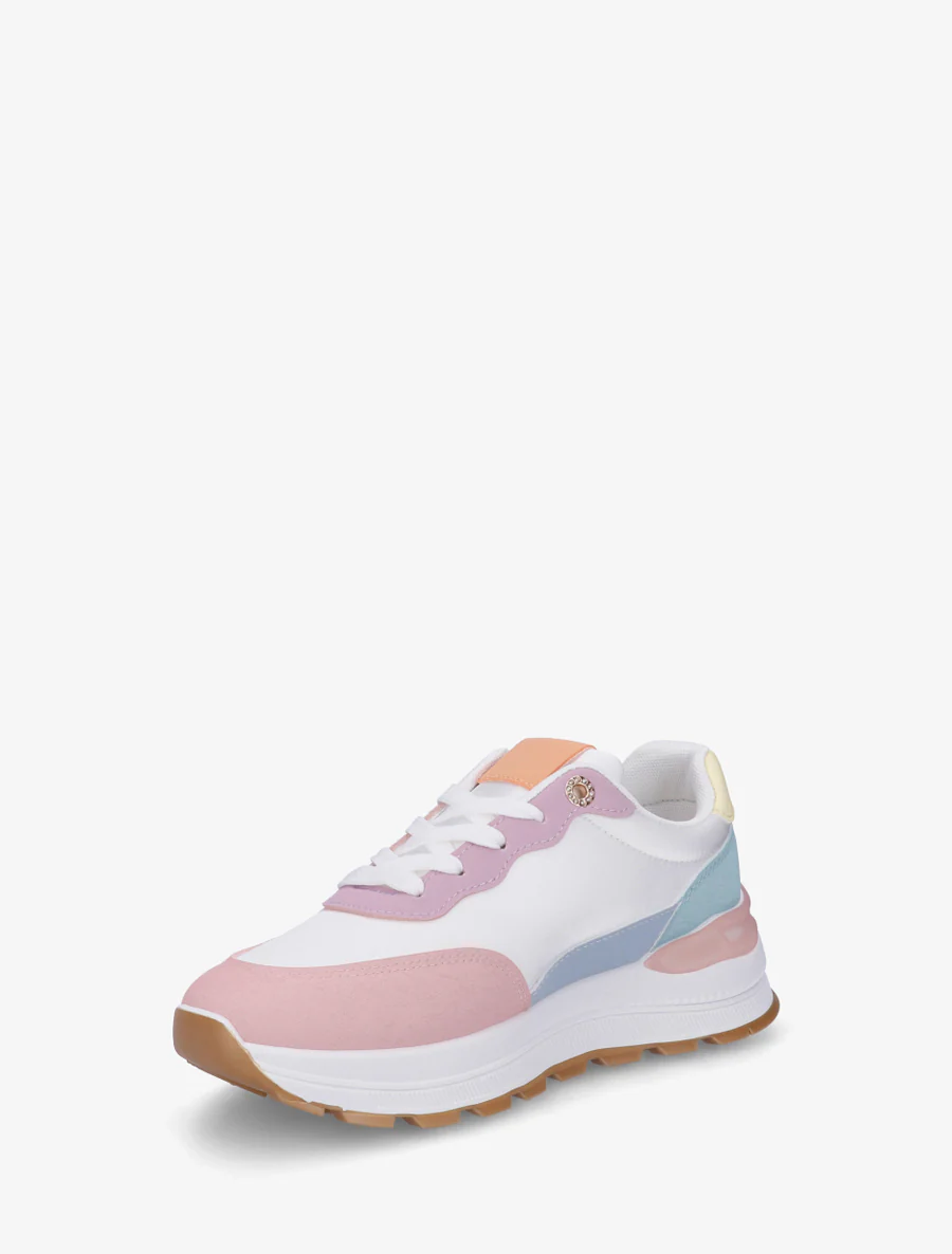 Sneakers van imitatieleer met contrasterende strepen - Meervoudig - Image 3