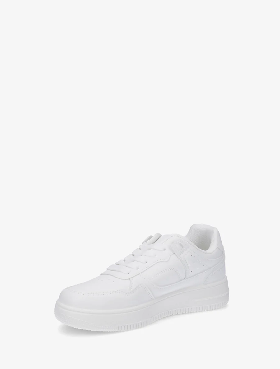 Sneakers van imitatieleer met dikke zool - Wit - Image 3