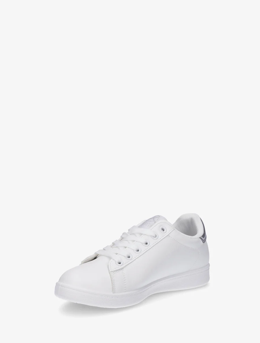 Sneakers van imitatieleer met geborduurde inscriptie - Geld - Image 3