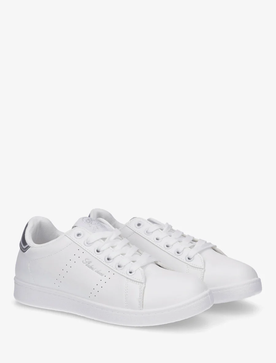 Sneakers van imitatieleer met geborduurde inscriptie - Geld - Image 4