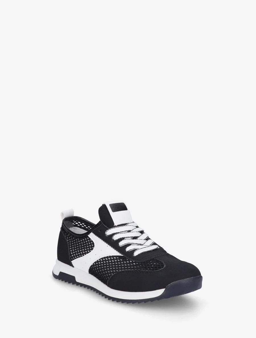 Sneakers van opengewerkt materiaal in twee soorten - Zwart - Image 2
