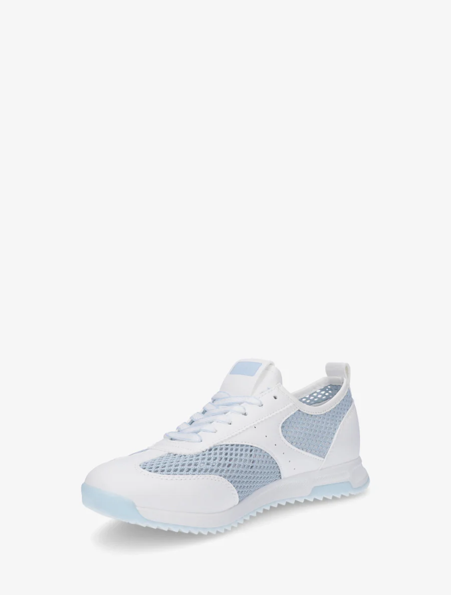 Sneakers van opengewerkt materiaal in twee soorten - Lichtblauw - Image 3