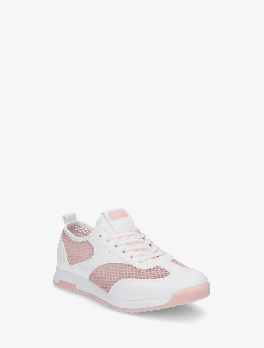 Sneakers van opengewerkt materiaal in twee soorten - Roos - Image 2