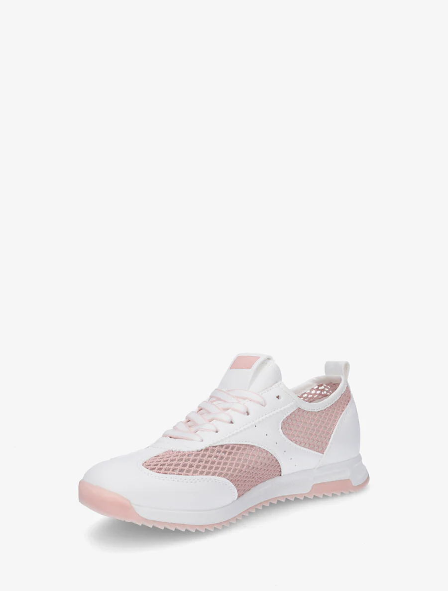 Sneakers van opengewerkt materiaal in twee soorten - Roos - Image 3