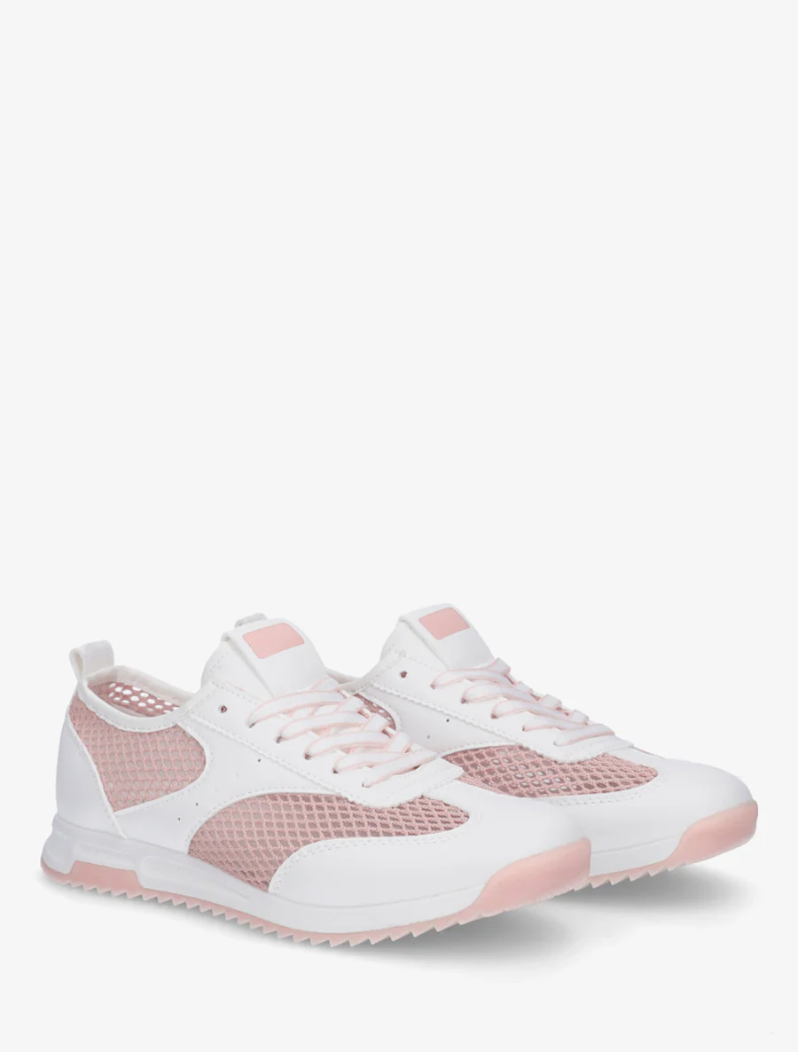 Sneakers van opengewerkt materiaal in twee soorten - Roos - Image 4