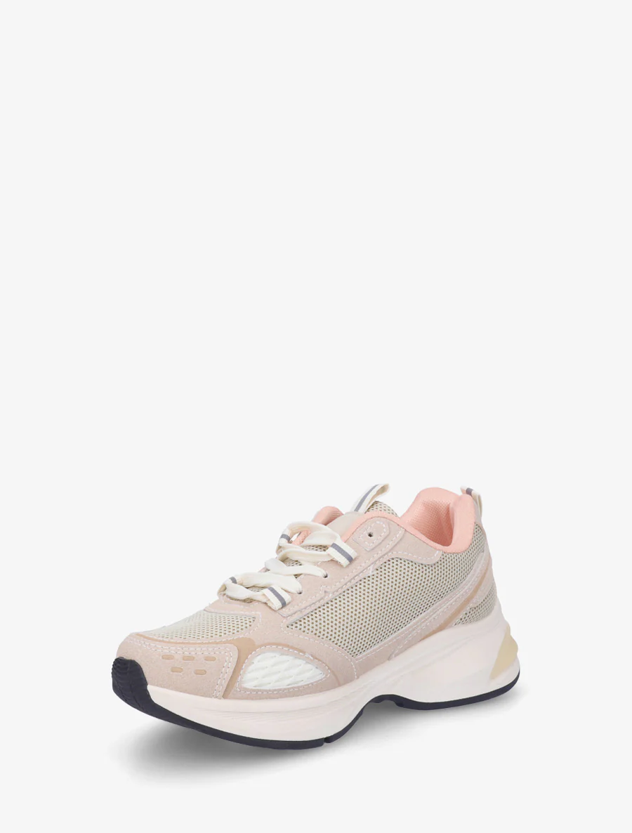 Sneakers van stof en imitatieleer - Roos - Image 3