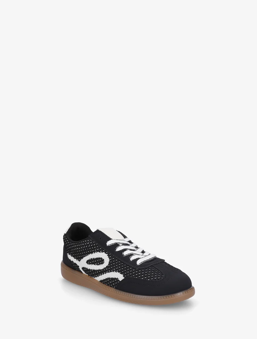 Sneakers van stof met grafisch patroon - Zwart - Image 2