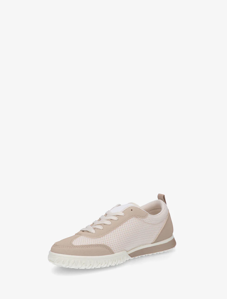 Sneakers van twee materialen met fantasiebanden - Mol - Image 3